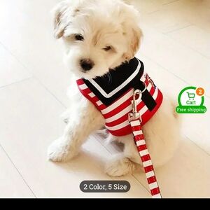 Red and Black Dog Collar with Striking Design